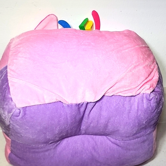 Plush Unicorn Pillow. Tablet , Book, Phone Holder. Purple And Pink NEW with Tags - Picture 6 of 9